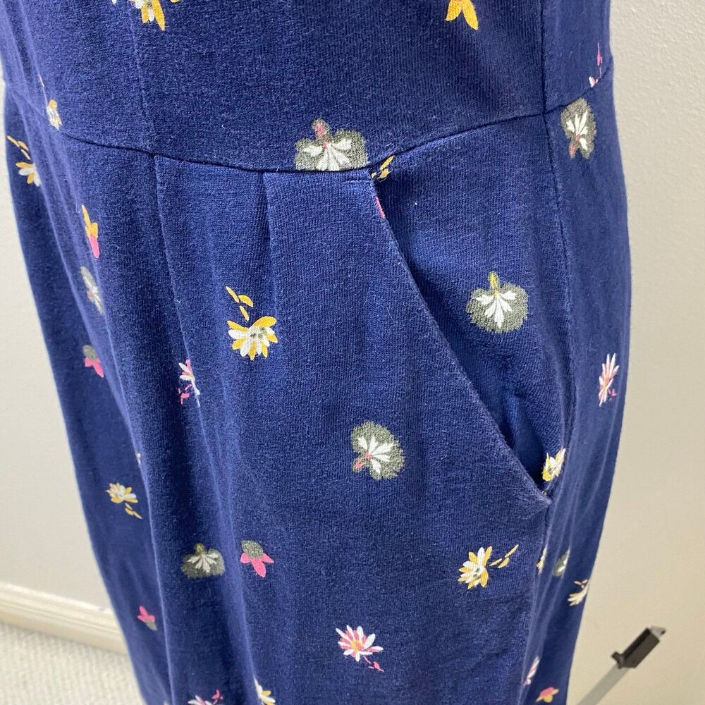 Boden Phoebe Navy Blue Floral Cotton Sheath Dress Size 8R - Picture 5 of 9